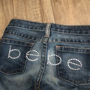 bebe Dark Blue Embellished Jeans